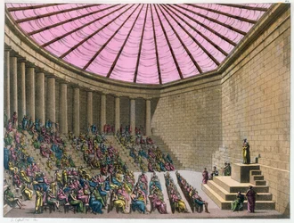 Das Odeon zur Zeit des Perikles, Illustration aus 